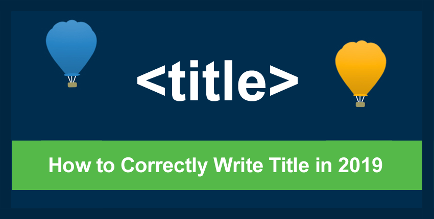 How to correctly write title