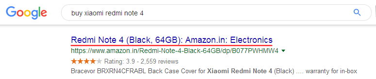 Title displaying in search results