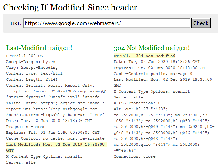 How to set up Last-Modified header