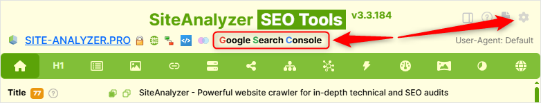 How to access the module Google Search Console