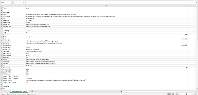 Export to Excel (CSV)