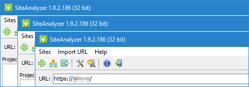 SiteAnalyzer, running multiple copies of the program